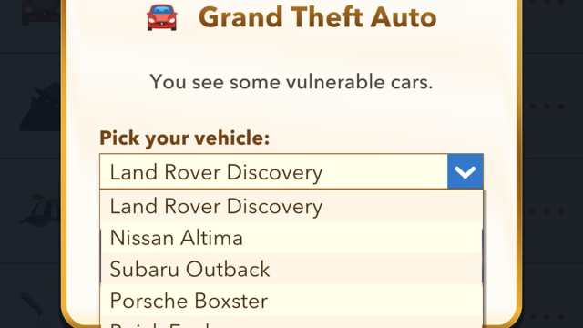 BitLife vole une voiture pour le défi Guilty Grandpa