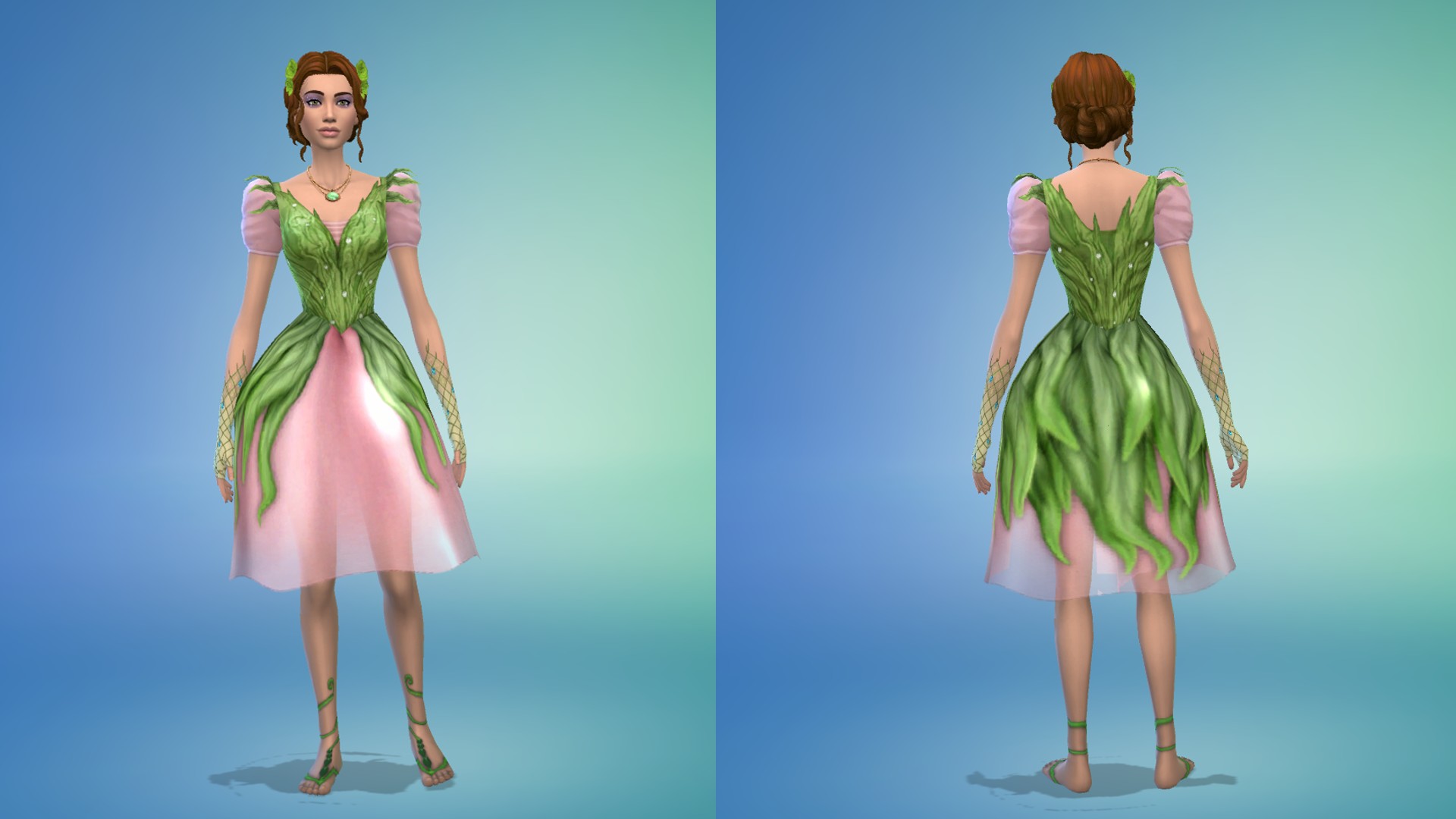 Les Sims 4 Cottage Fae robe mod