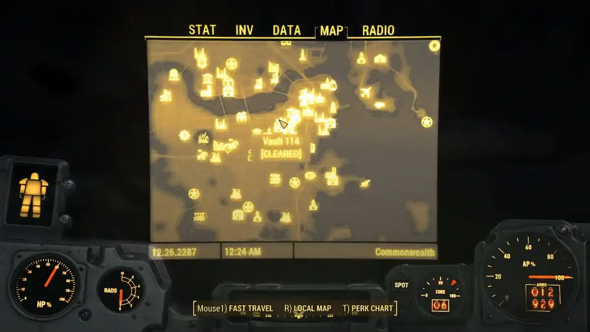 Emplacement du coffre-fort 114 de Fallout 4
