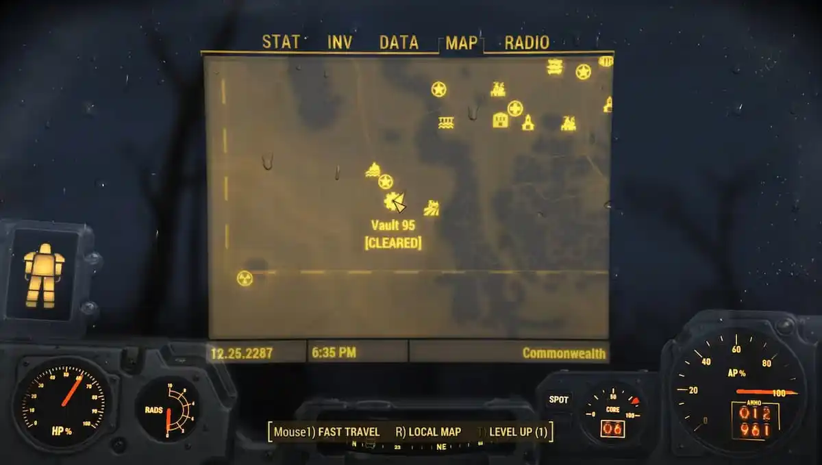 Emplacement du coffre-fort 95 de Fallout 4