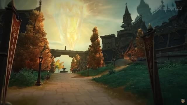 La région de Hallowfall de World of Warcraft : The War Within.