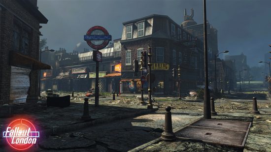 Fallout London - Une capture d'écran des rues de Camden dans ce projet de mod complet.