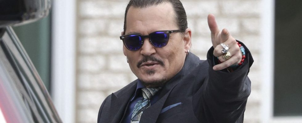 Johnny Depp at the court house during his defamation trial
