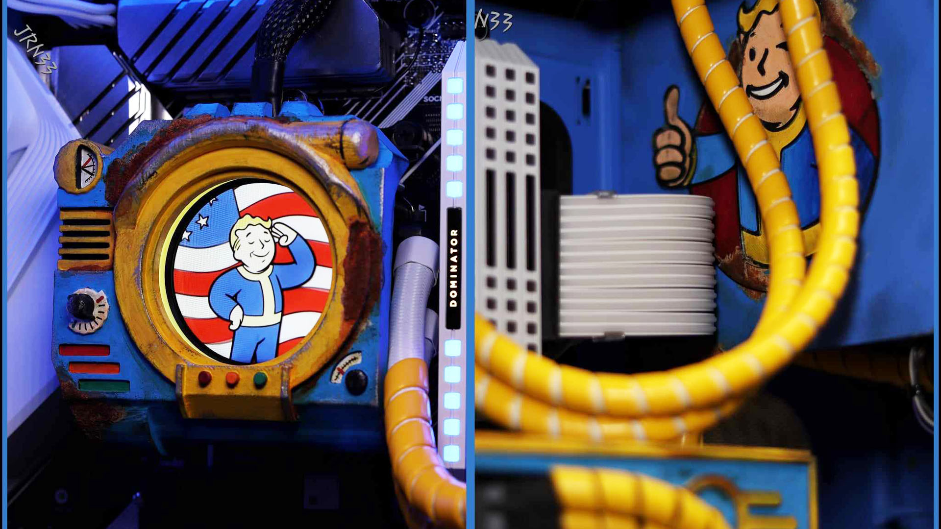 Construction d'un PC de jeu Fallout : surround de refroidissement Pip Boy AIO et écran Vault Boy
