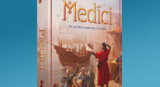 Medici box on a blue background