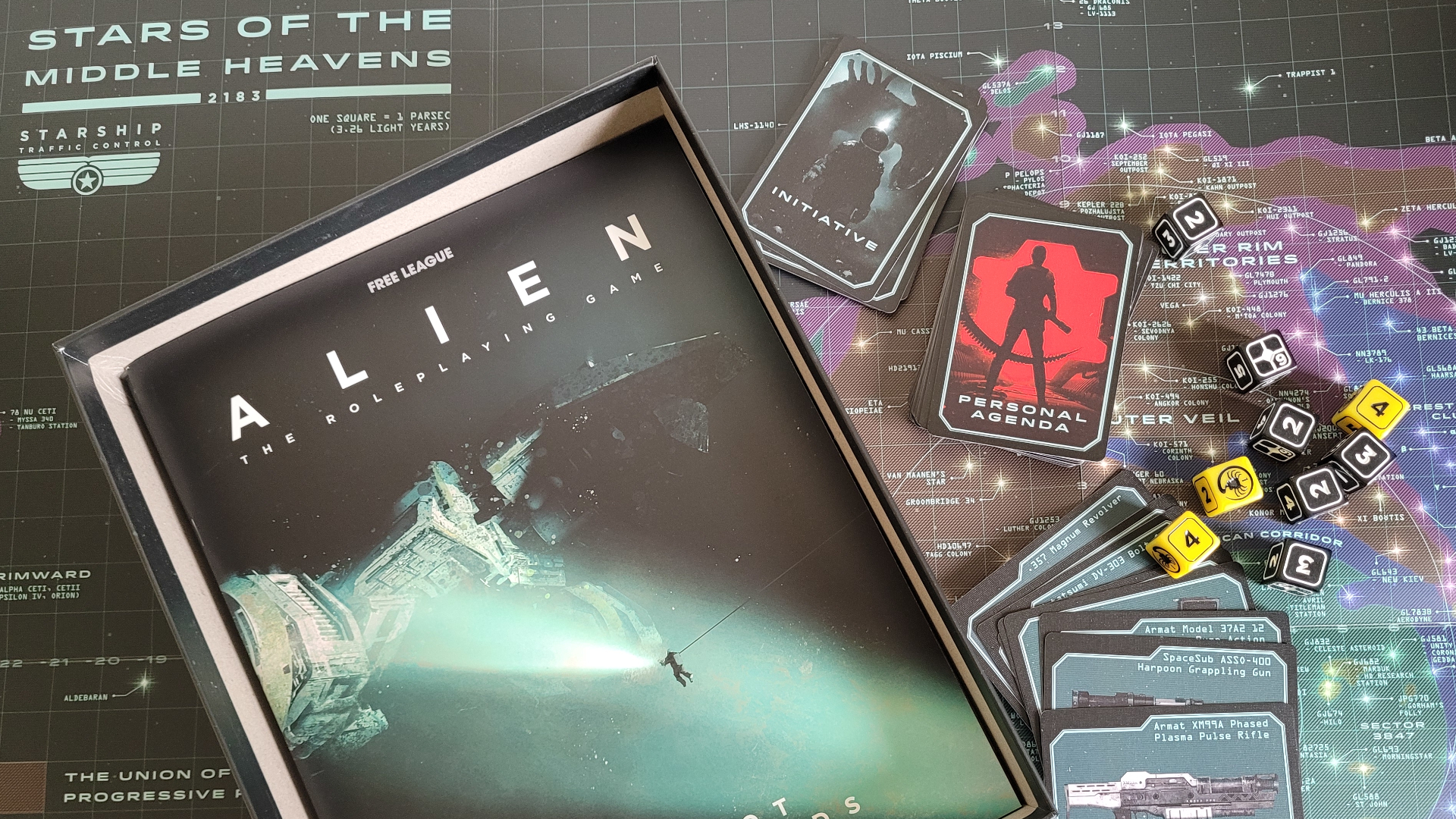Alien : le kit de démarrage et les composants du jeu de rôle