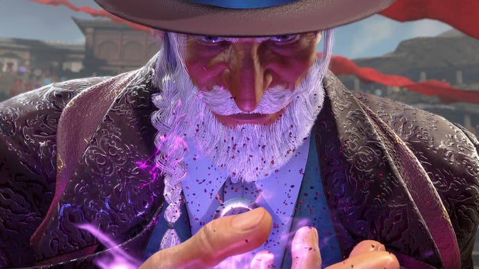 JP dans Street Fighter 6, un gentleman pimpant avec une barbe blanche.