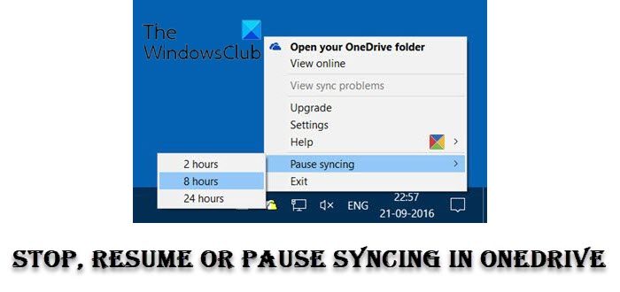 Arrêter, reprendre ou suspendre la synchronisation OneDrive