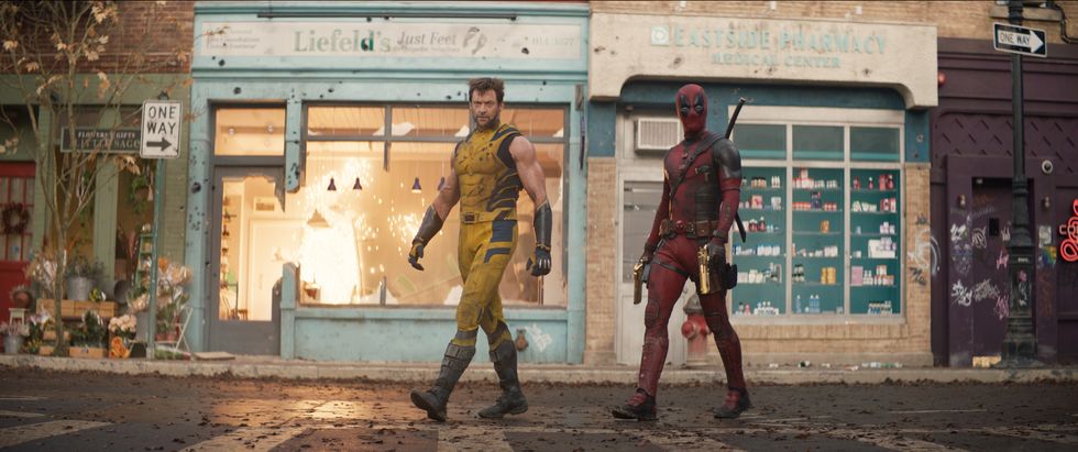 Hugh Jackman dans le rôle de Wolverine, Ryan Reynolds dans le rôle de Deadpool, Deadpool x Wolverine