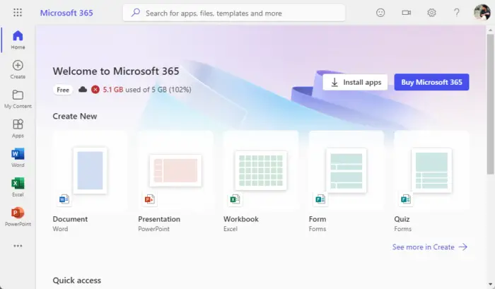 Microsoft 365 en ligne