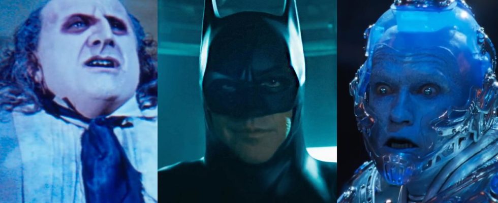 Devito as The Penguin in Batman Returns, Keaton returns as Batman in The Flash, and Arnold Schwarzenegger as Mr. Freeze in Batman & Robin