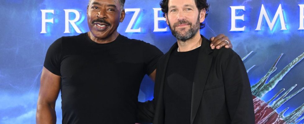 Ernie Hudson and Paul Rudd attend the photocall for "Ghostbusters: Frozen Empire" at Claridge