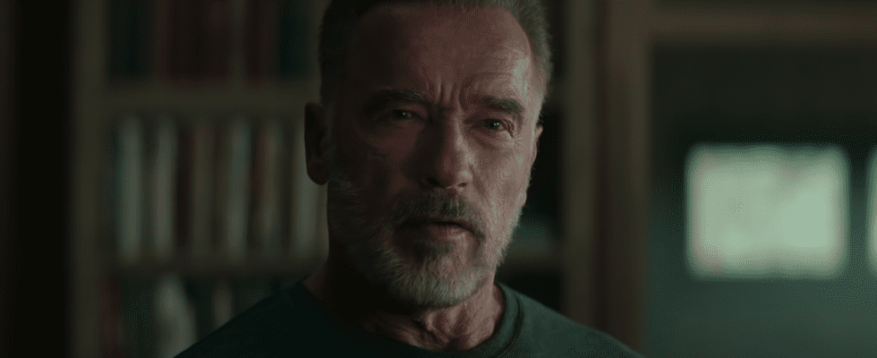 Arnold Schwarzenegger as the T800 in Terminator Dark Fate