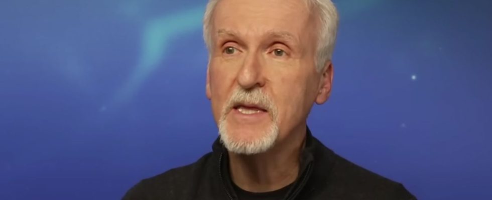 James Cameron being interviewed by Cinemablend.com