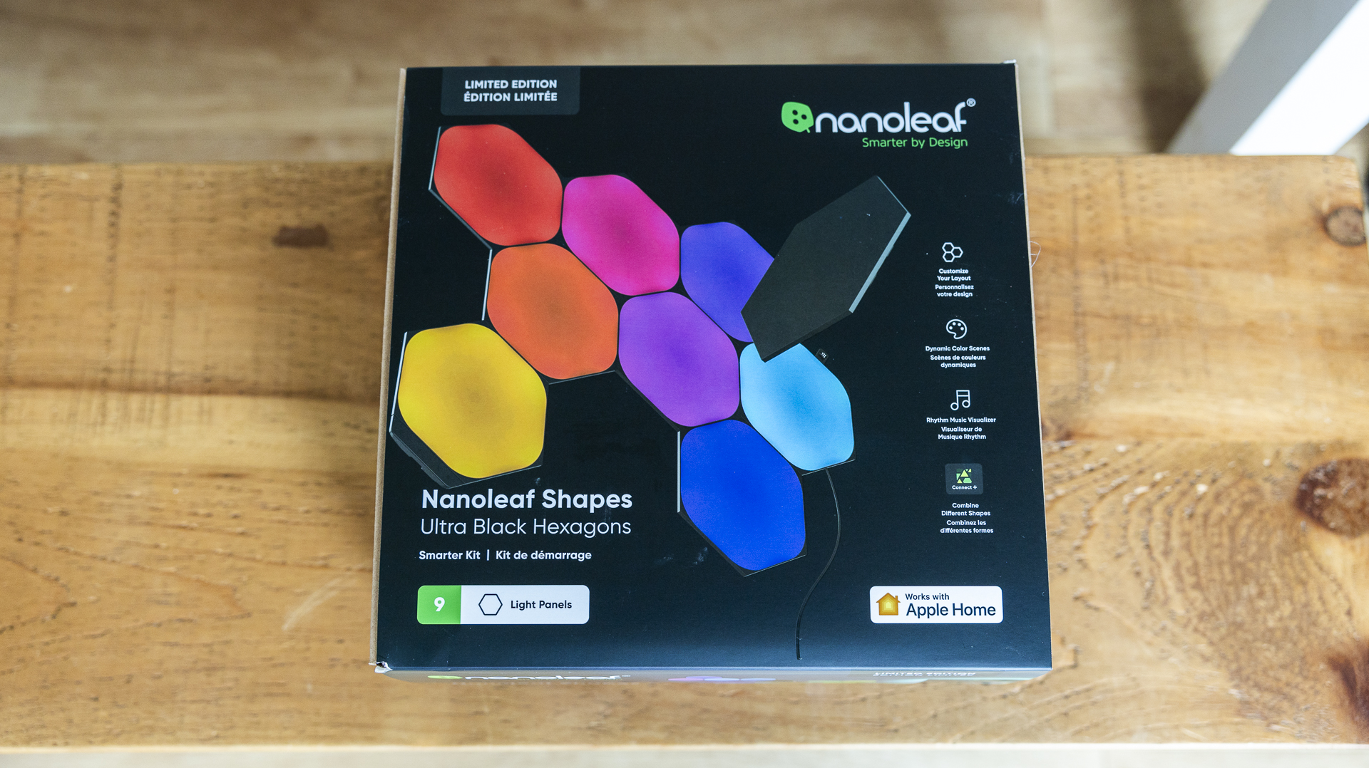 La boîte à hexagones Nanoleaf Shapes