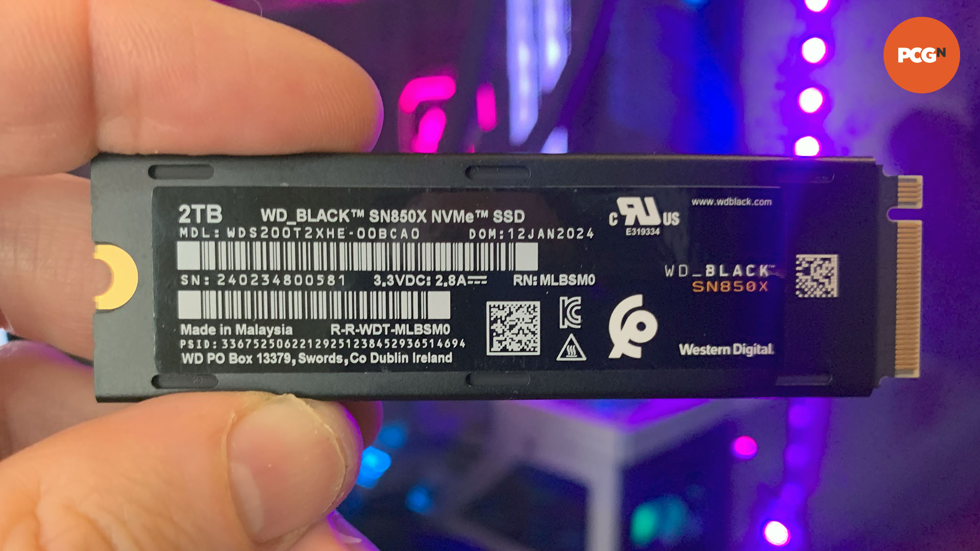 Test du WD Black SN850X : Dessous du SSD de 2 To