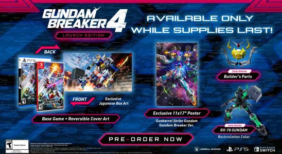 Gundam Breaker 4 Launch Edition annoncé pour les Amériques