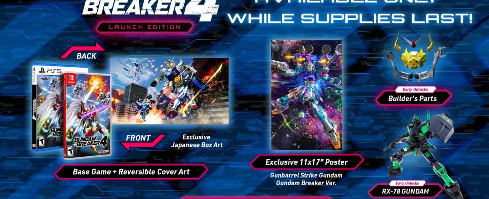 Gundam Breaker 4 Launch Edition annoncé pour les Amériques