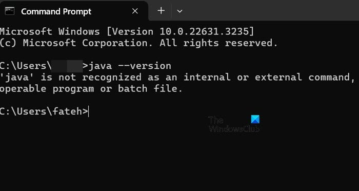Java n'est pas reconnu comme commande interne ou externe