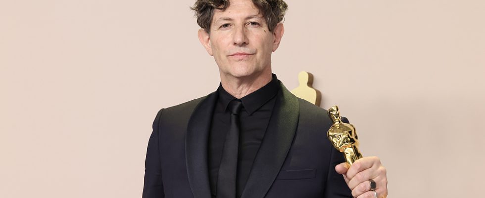 HOLLYWOOD, CALIFORNIA - MARCH 10: Jonathan Glazer, winner of the Best International Feature Film award for 'The Zone of Interest,' poses in the press room during the 96th Annual Academy Awards at Ovation Hollywood on March 10, 2024 in Hollywood, California. (Photo by Rodin Eckenroth/Getty Images)