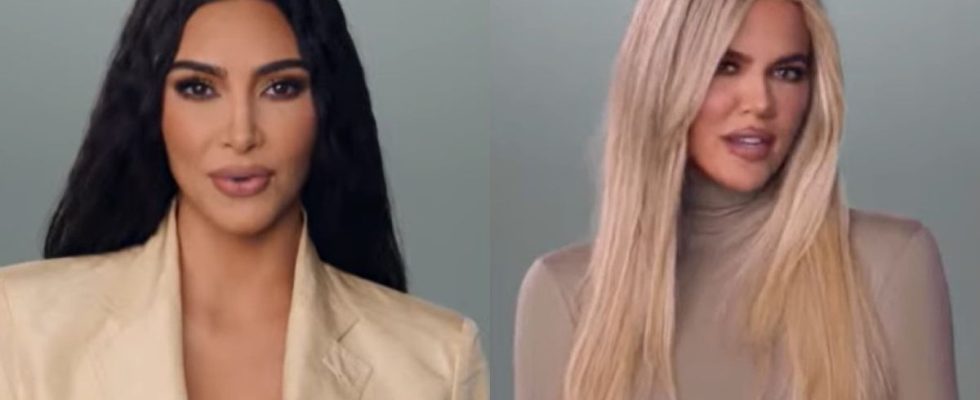 Kim Kardashian and Khloe Kardashian on The Kardashians.