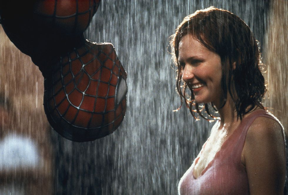 Tobey Maguire comme Spider Man, Kirsten Dunst comme Mary Jane, Spider Man