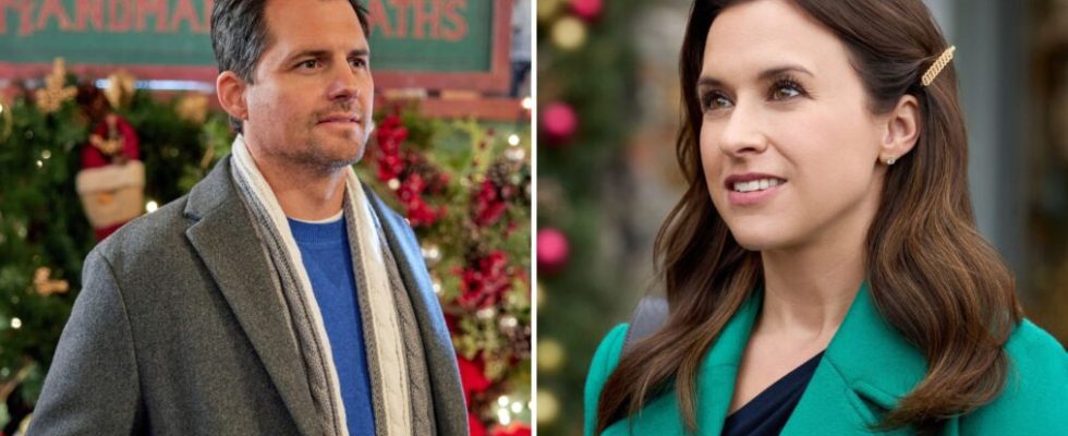 Kristoffer Polaha and Lacey Chabert in Hallmark Christmas movies