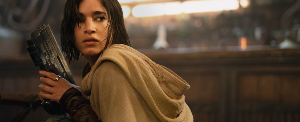 REBEL MOON. Sofia Boutella stars as Kora, the reluctant hero from a peaceful colony who is about to find she's her people's last hope, in Zack Snyder's REBEL MOON. Cr. Clay Enos/Netflix © 2023