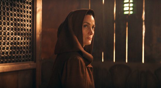Carrie-Anne Moss as Master Indara in Star Wars: The Acolyte