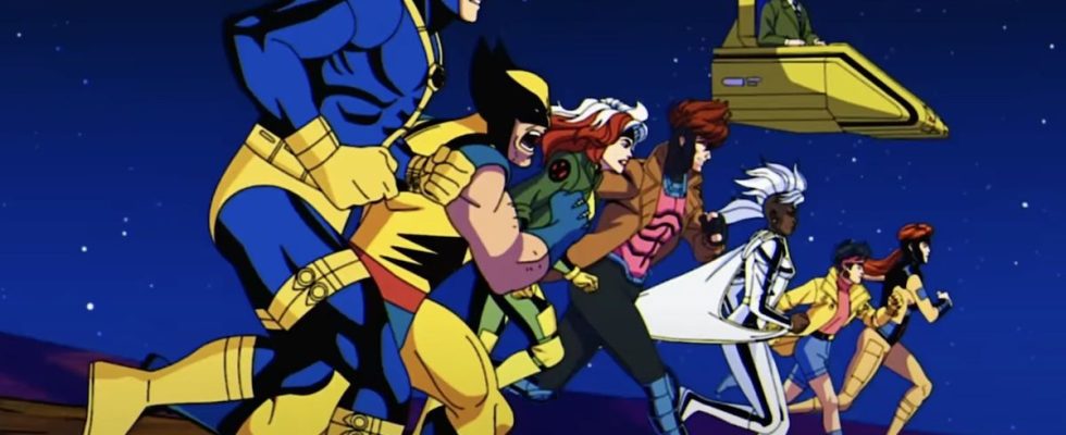 The X-Men running into battle in X-Men