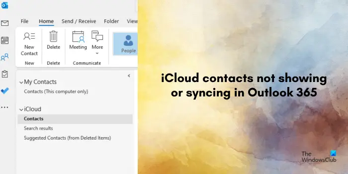 Les contacts iCloud ne s'affichent pas ou ne se synchronisent pas dans Outlook 365