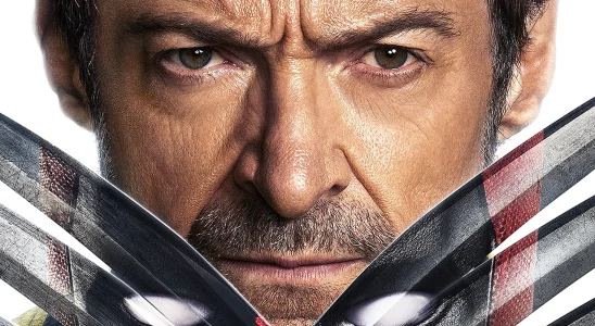 Cropped poster artwork for Deadpool & Wolverine featuring Hugh Jackman as Logan/Wolverine