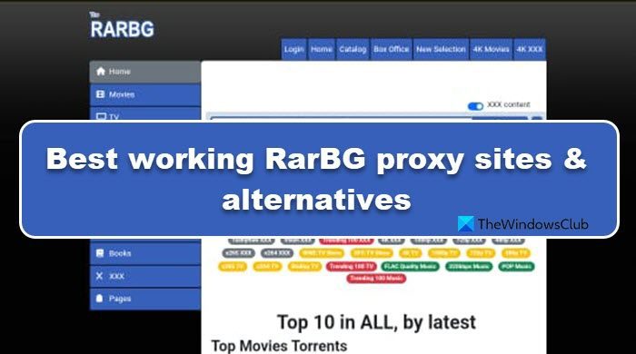 meilleurs sites proxy et alternatives RarBG qui fonctionnent