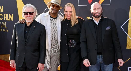 Harvey Keitel, Samuel L. Jackson, Uma Thurman, John Travolta Pulp Fiction Reunion TCM Classic Film Festival