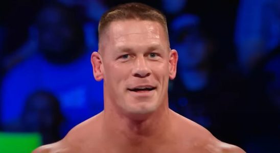 Screenshot of John Cena in ring at WWE Fastlane
