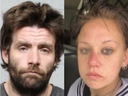 Photos de Nicholas Johnson et Brinlee Denison, accusés du meurtre de Sarah Maguire en Oklahoma.