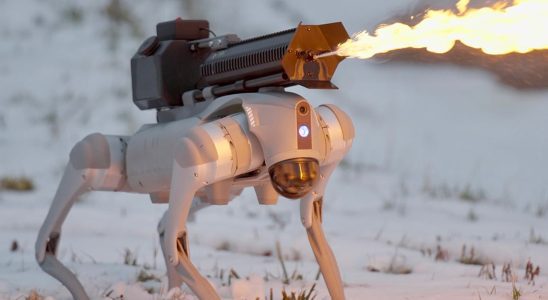Vous pouvez désormais acheter un chien robotique brandissant un lance-flammes pour moins de 10 000 $ – et c'est légal dans 48 États américains