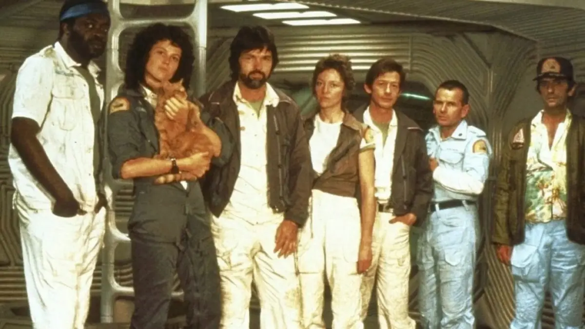 Ripley et l'équipage dans Alien.