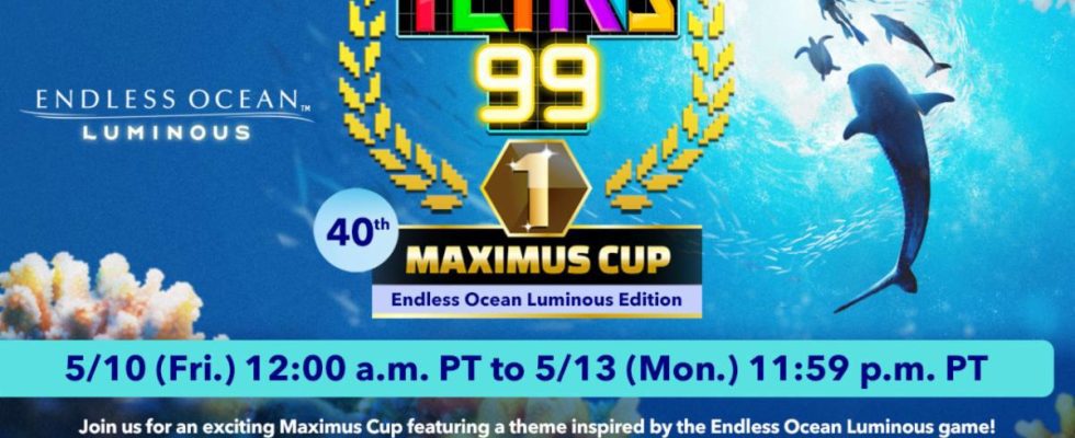Tetris 99 annonce la coupe Endless Ocean Luminous Maximus
