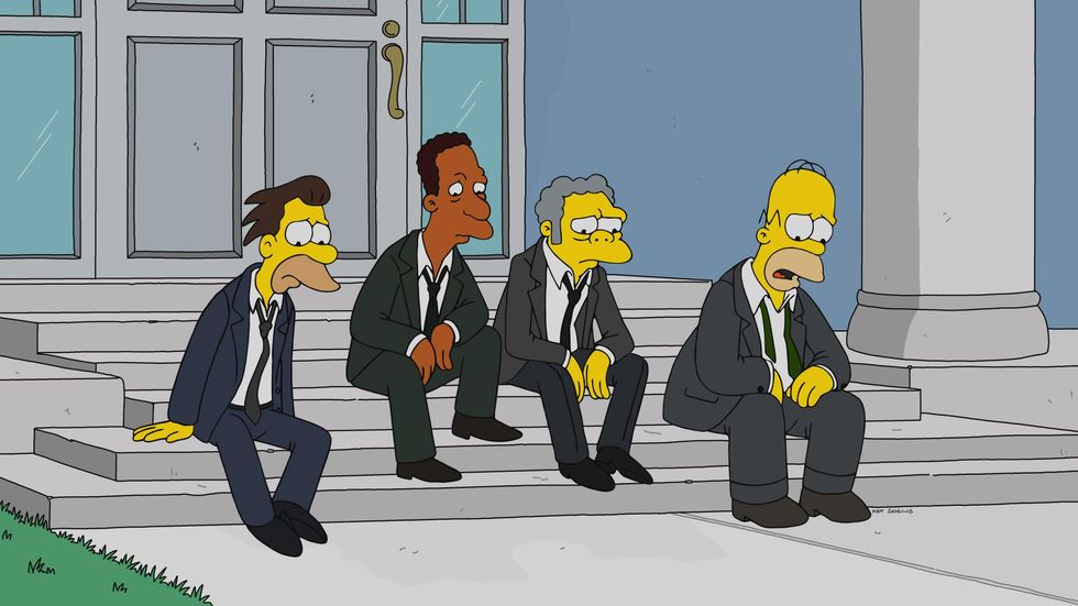 Moe, Homer, les Simpsons