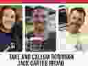 Les frères Jake et Callum Robinson, ainsi que leur ami, Jack Carter Rhoad, sont représentés sur une photo prise à partir d'une photo publiée sur Facebook.