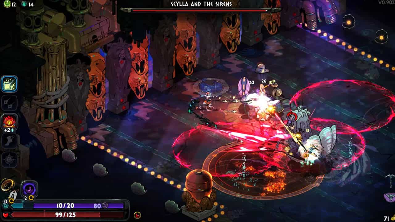 Revue Hades 2 : Un joueur combat Scylla, un boss du jeu.  Image capturée par VideoGamer.