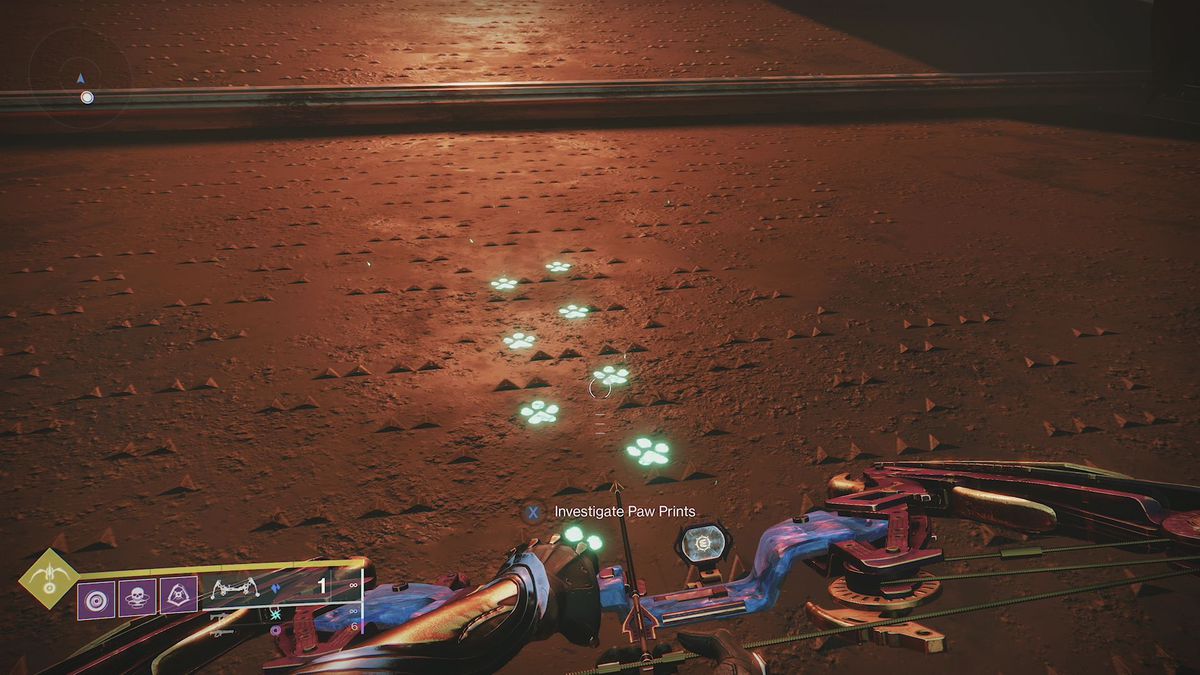 Empreintes de pattes au sol dans Destiny 2