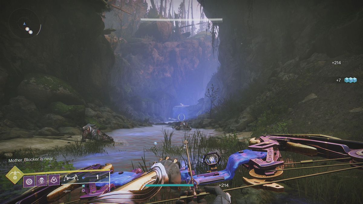 Un ruisseau coulant de certaines grottes dans Destiny 2