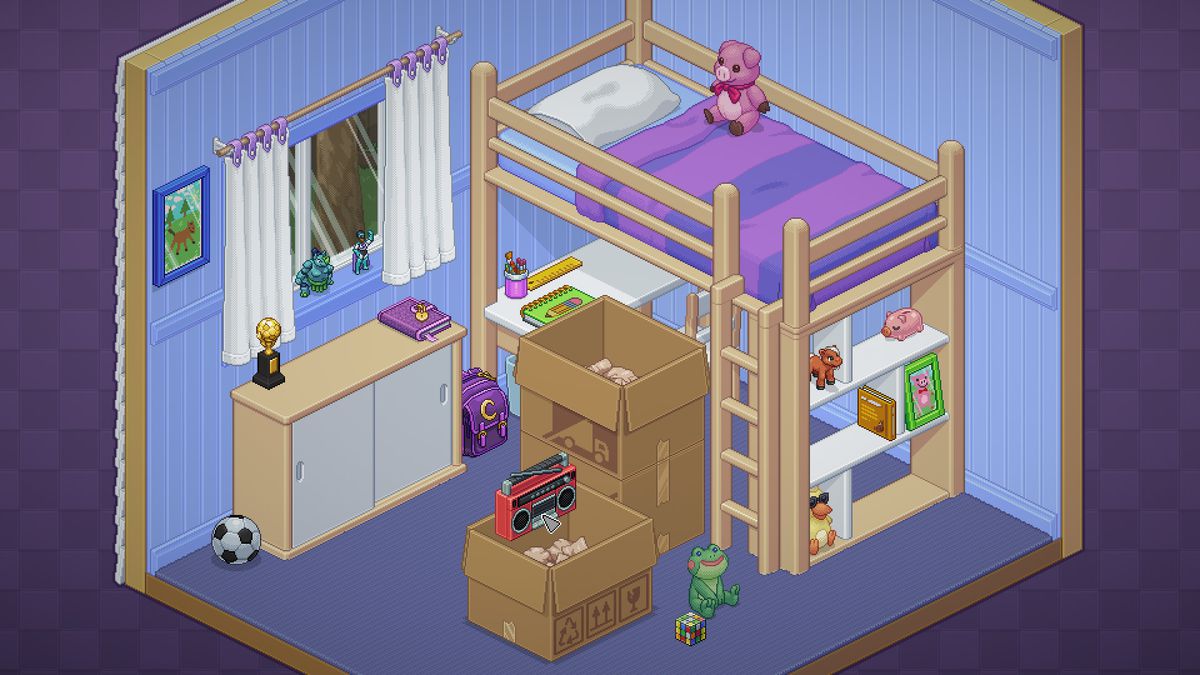 déballage d'une chambre d'enfant avec un lit superposé dans Déballage