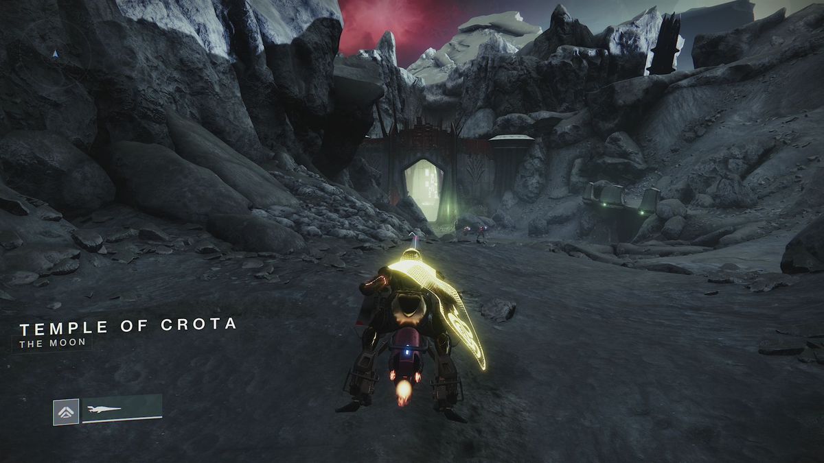 En regardant le temple de Cropta dans Destiny 2