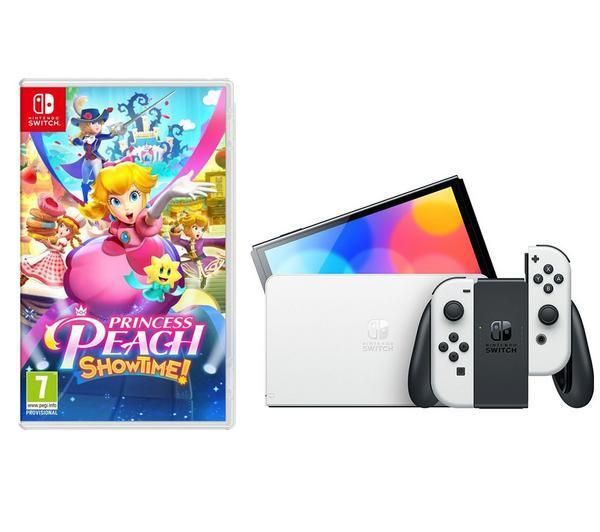 Console Nintendo Switch OLED Blanche + Princess Peach Showtime