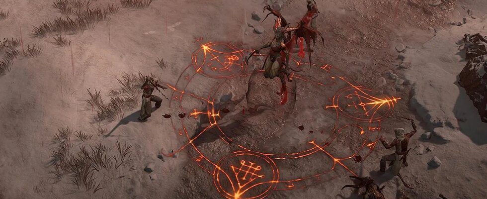 Helltide battle in Diablo 4.