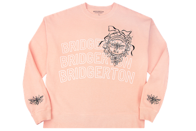 Sweat-shirt rose Bridgerton x Girl Knew York