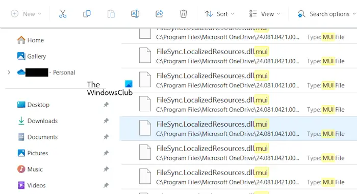 Fichiers MUI sous Windows